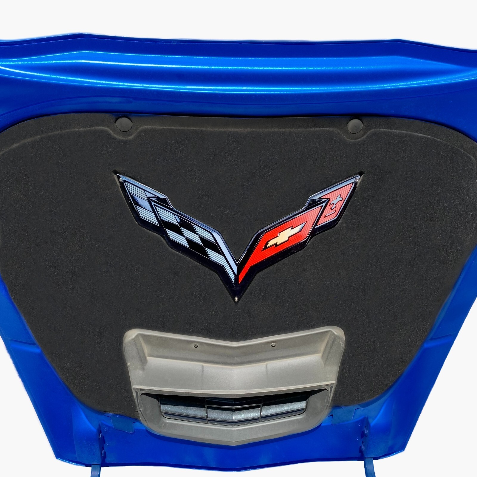 C7 Corvette Black Under Hood Liner Emblem Fits: 14 through 19 Corvettes