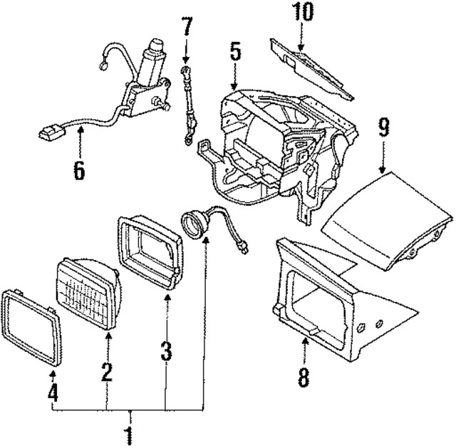 Nissan OEM Sealed Beam Retainer Ring 26023-W7600 Headlight Lamp