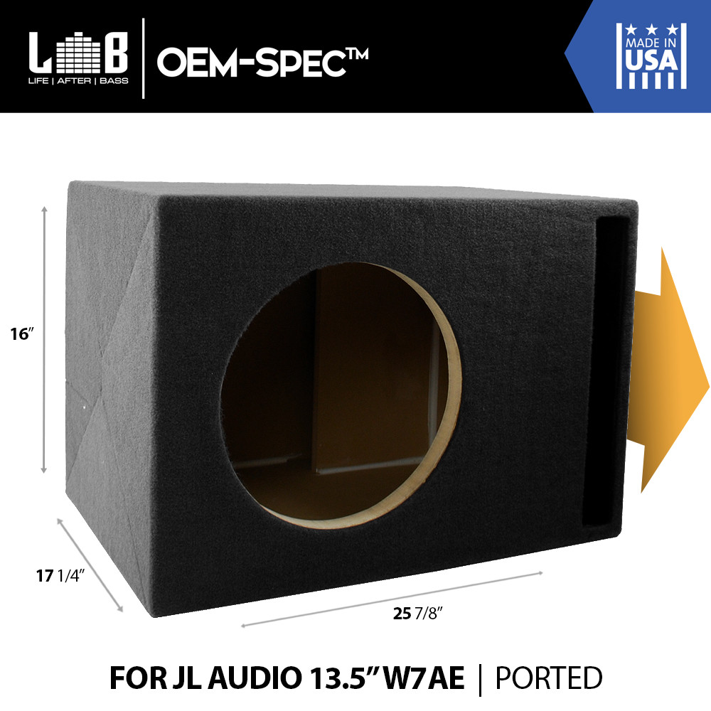 2.375 ft³ @ 34.6Hz Ported Enclosure Box for JL Audio 13½” W7 (13W7 AE) Subwoofer