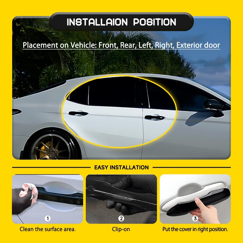 Car Exterior Door Handle Cover Trim 4pcs For Toyota Camry Corolla 2018-2024 2025