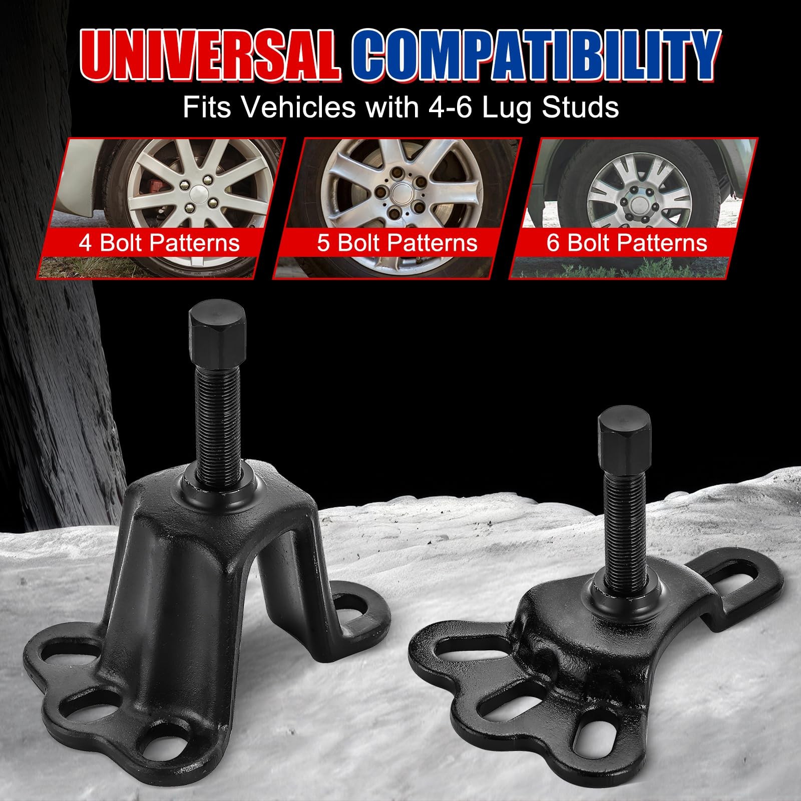 NYXOVA Universal Front & Rear Wheel Hub Puller Set – Flange Type Axle…