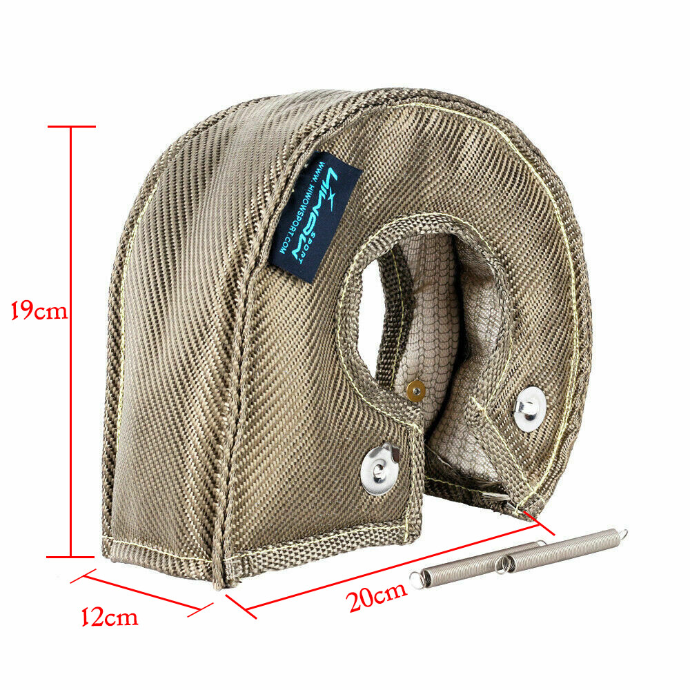 T4 Titanium Turbo Blanket Heat Shield Turbocharger Cover Wrap Natural Color