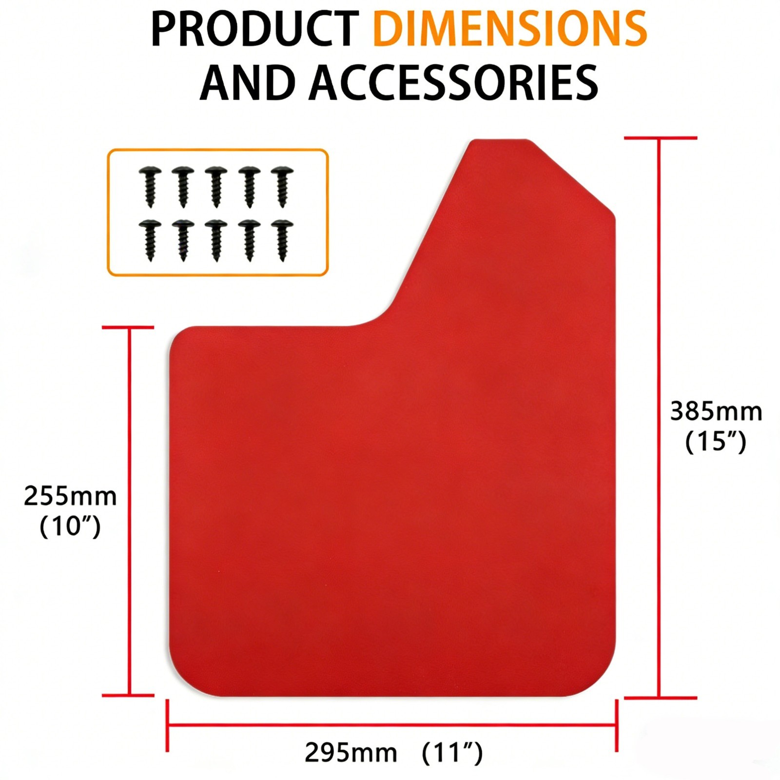4 Pcs Red Rally Racing Flexible Mud Flaps Splash Guard For Chevrolet Monte Carlo