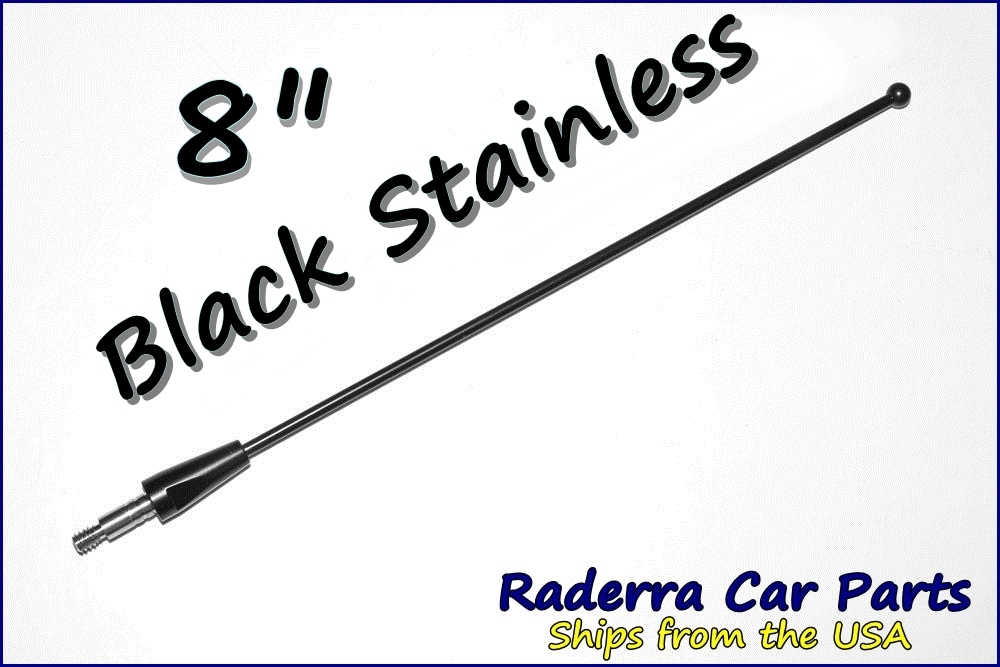 8″ Black Stainless AM FM Antenna Mast FITS: 1998-1999 Lincoln Navigator