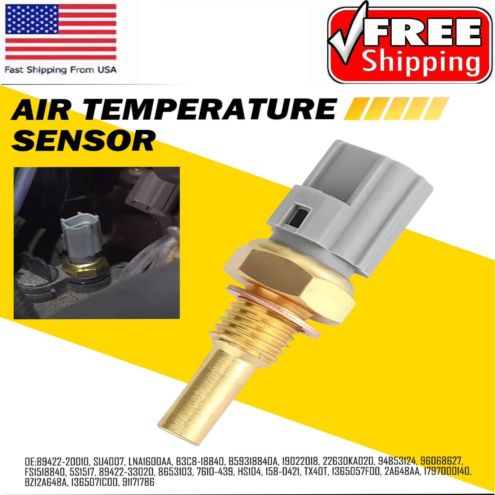 Engine Coolant Temperature Sensor Fit Toyota Runner 36008 Camry Corolla Lexus