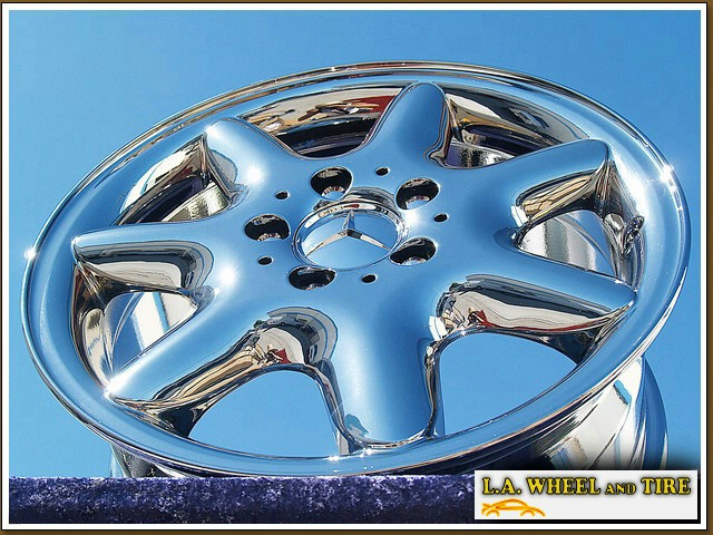 EXCHANGE SET OF 4 CHROME 16″ MERCEDES BENZ C240 C320 OEM WHEELS RIMS 65211