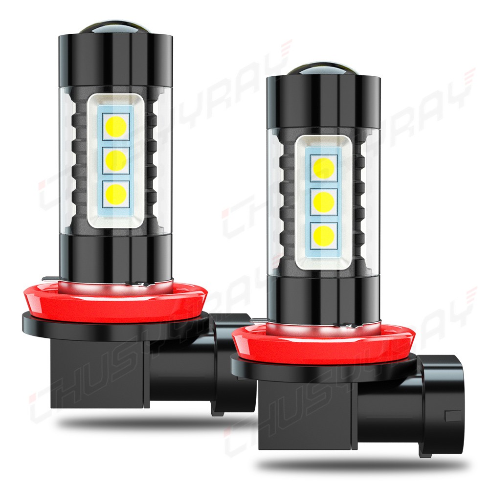 H11 LED Fog Light Bulbs High Power Driving Lamps 10000K Super White Foglight 2x