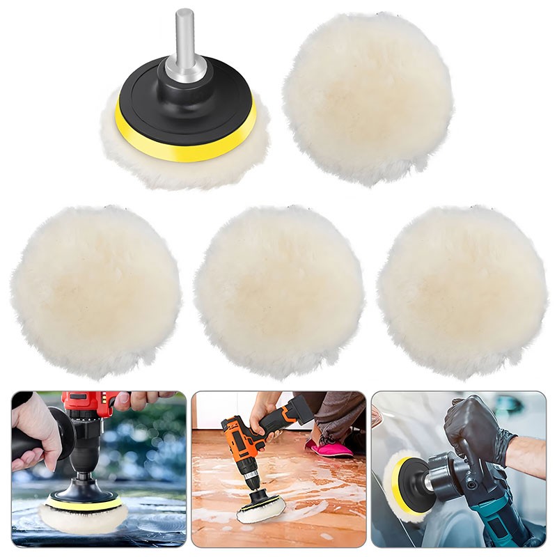 7X 3 Inch Buffing Sponge Pads New Car Polishing Waxing Kit for Drill Polisher
