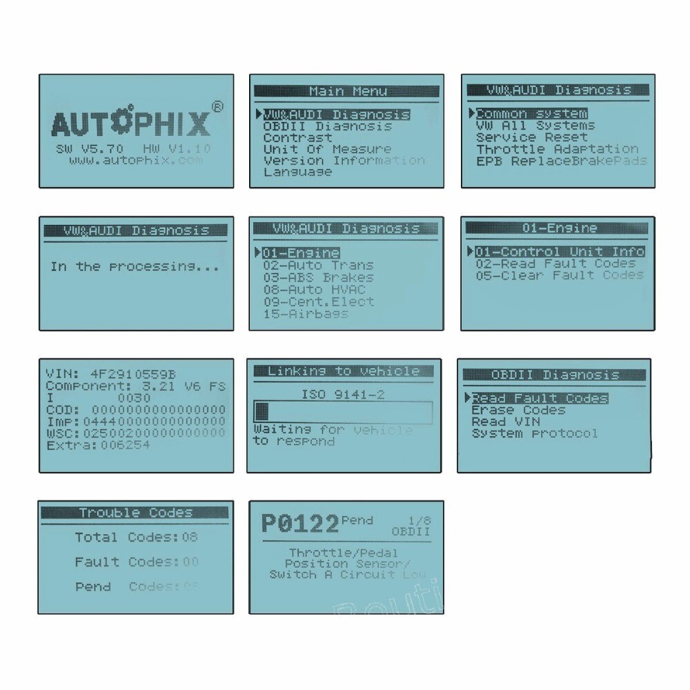 Car Full System Diagnostic Tool Fit For VW Audi Auto OBD2 Scanner Oil EPB Reset