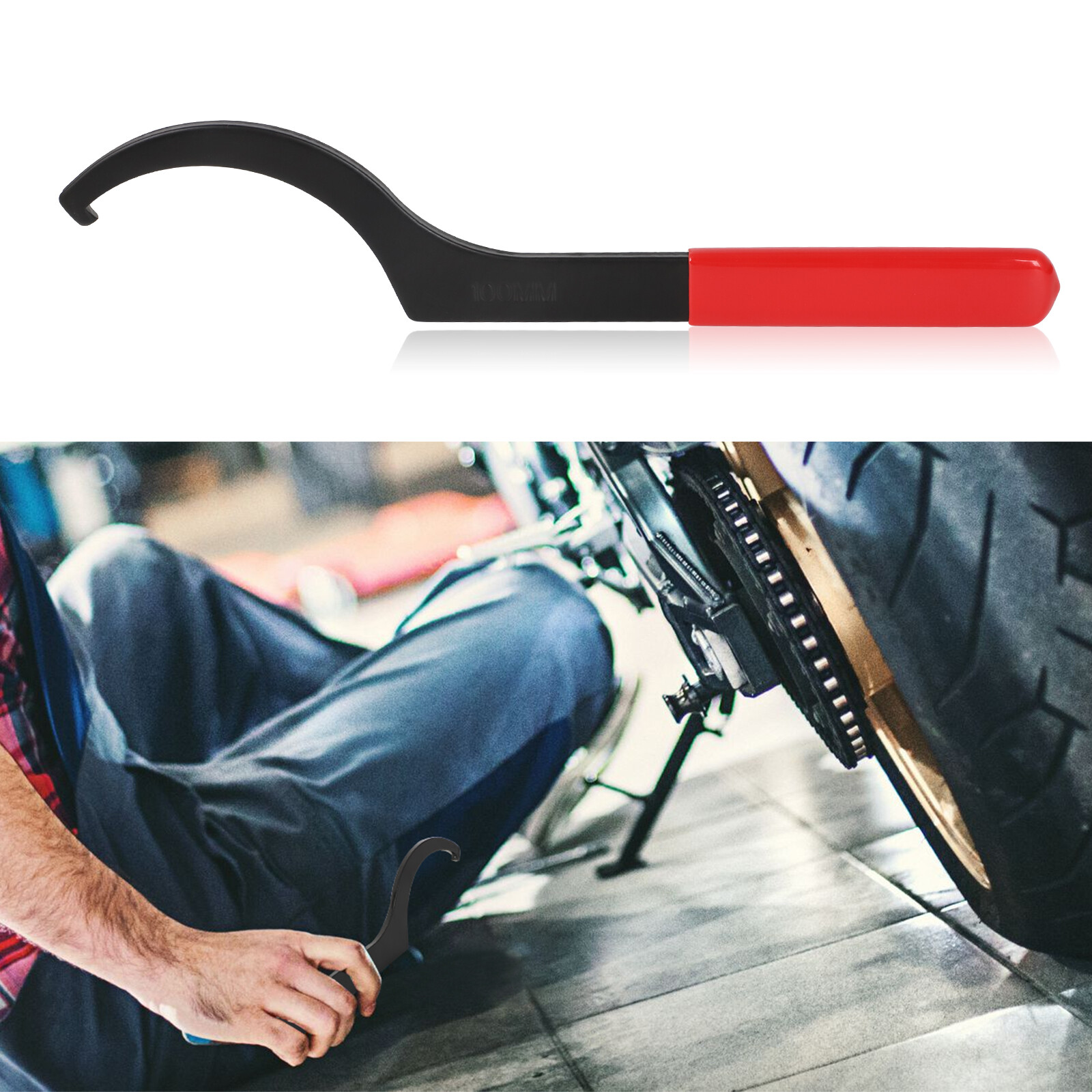 Rear Hub Chain Adjusting Hook Wrench Tool For Ducati 748 848 916 996 998 1098 US