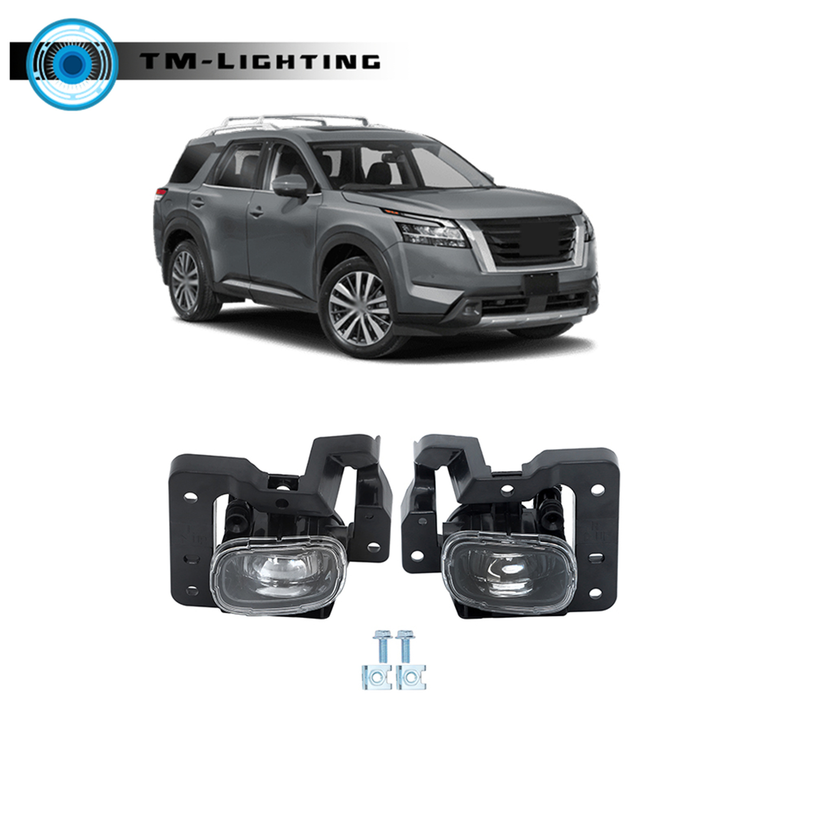 For Nissan Pathfinder 2023 2024 LED Fog Lights Front Lamps w/ Wiring Kit LH+RH