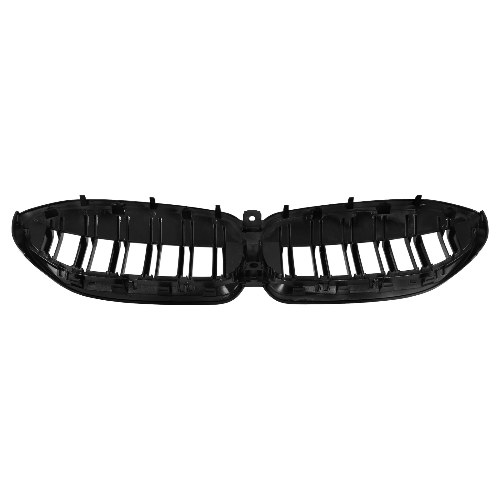 Dual Slat Front Kidney Grille Grill For BMW 3 Series G20 2019-2022 Glossy Black