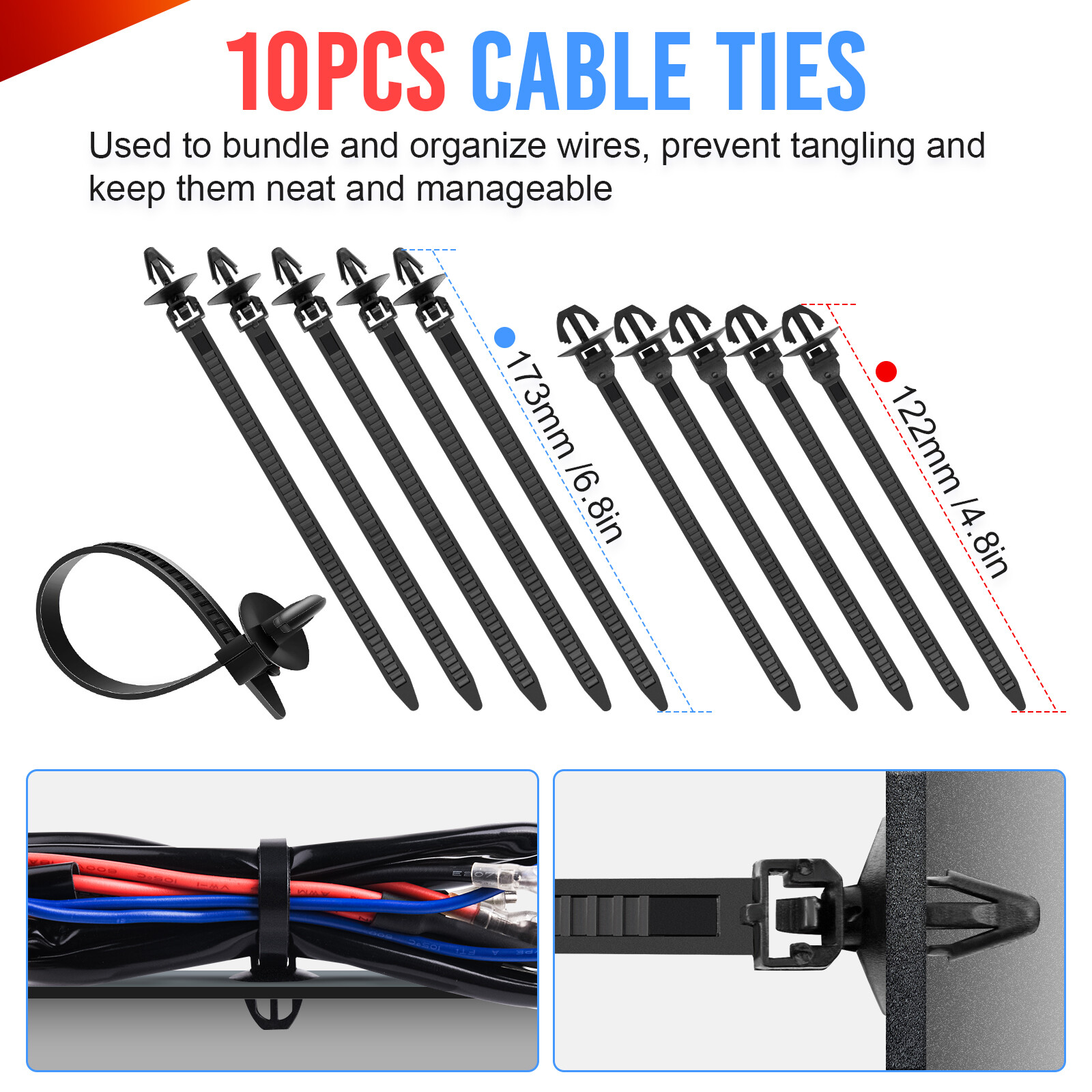 925Pcs Push Retainer Clips Kit Auto Body Door Fender Rivet Fastener Set