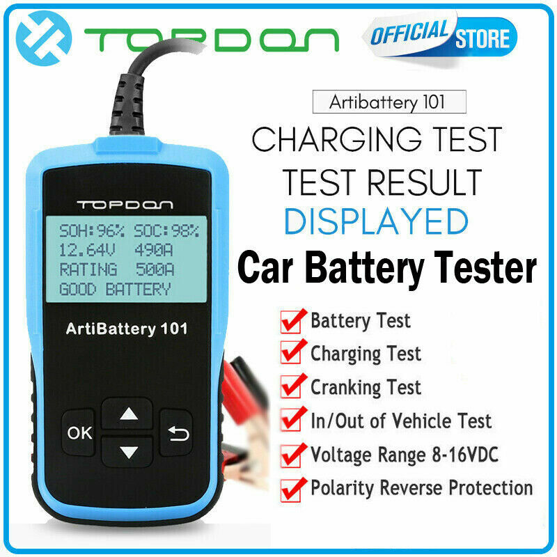 TOPDON AB101: 12V Car Battery Tester (100-2000CCA)