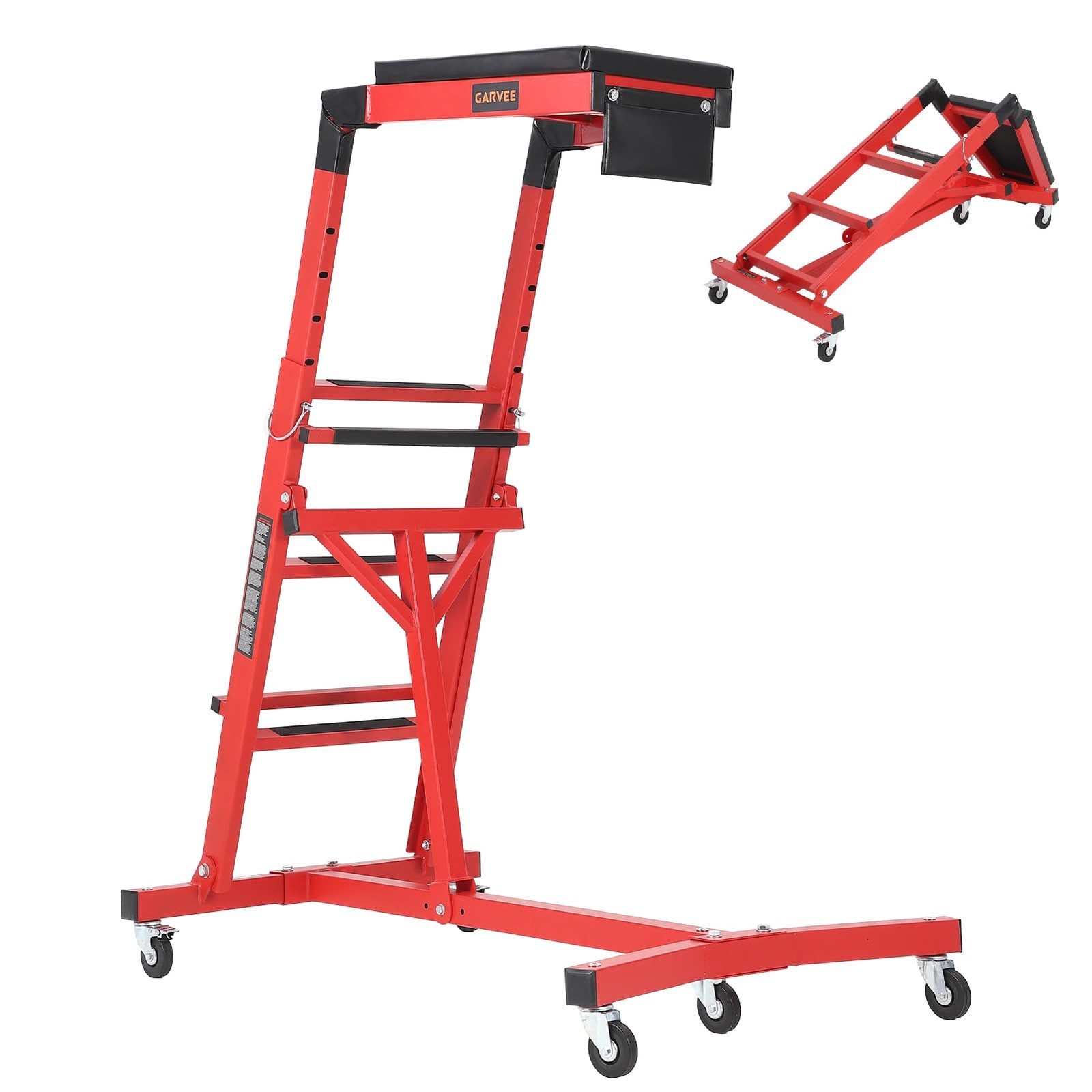 Automotive Topside Creeper Engine Creeper Adjustable 51″ to 71″ 400LBS w/5 Wheel