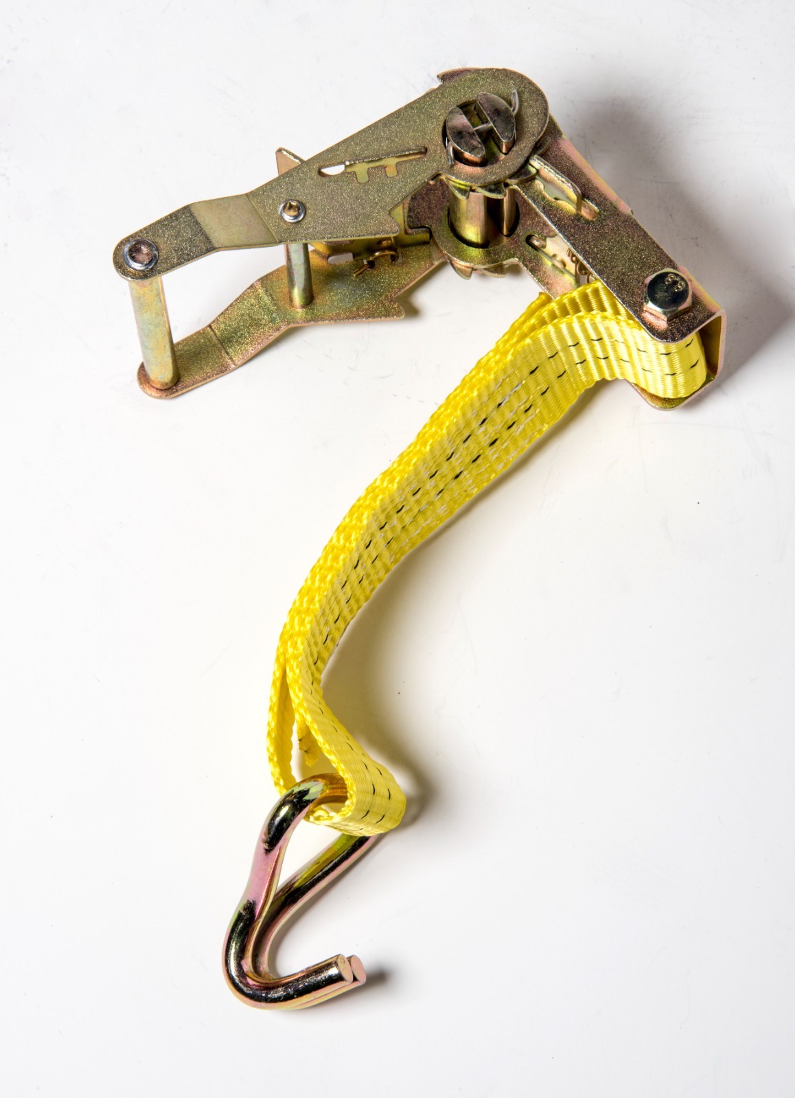 4x Yellow Ratchet Strap J Hook 1.5″x15′ 4000lb Heavy Duty Tie Down Cargo ATV UTV