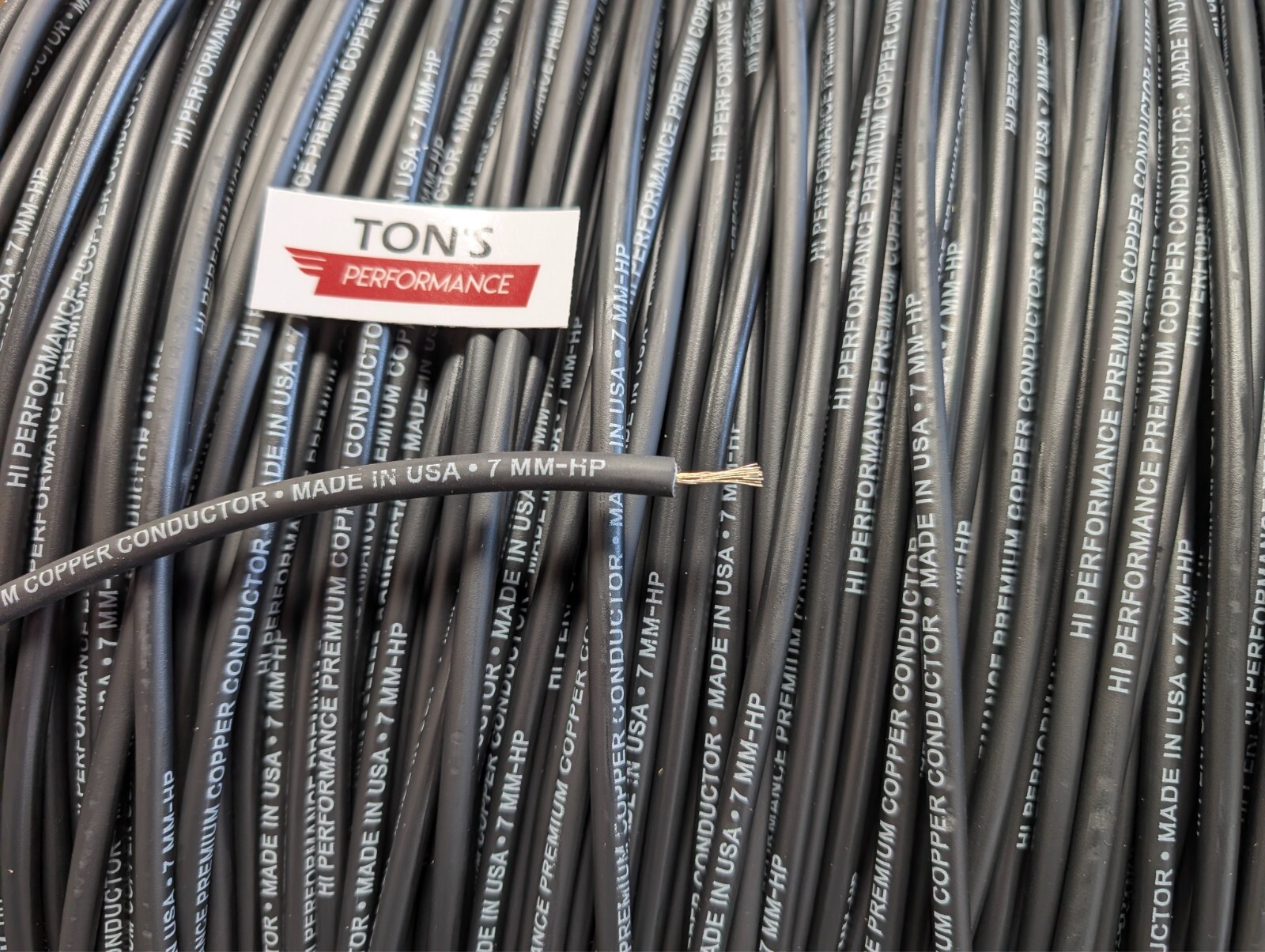 7mm solid copper core spark plug ignition wire sold by the foot