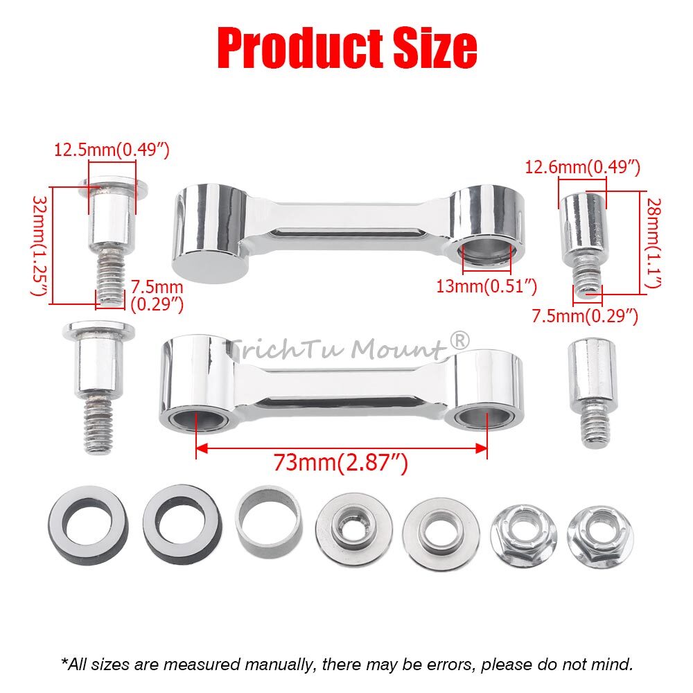 Chrome Front Fender Mount Bracket Kit For Harley Softail Springer FXSTS 1993-06