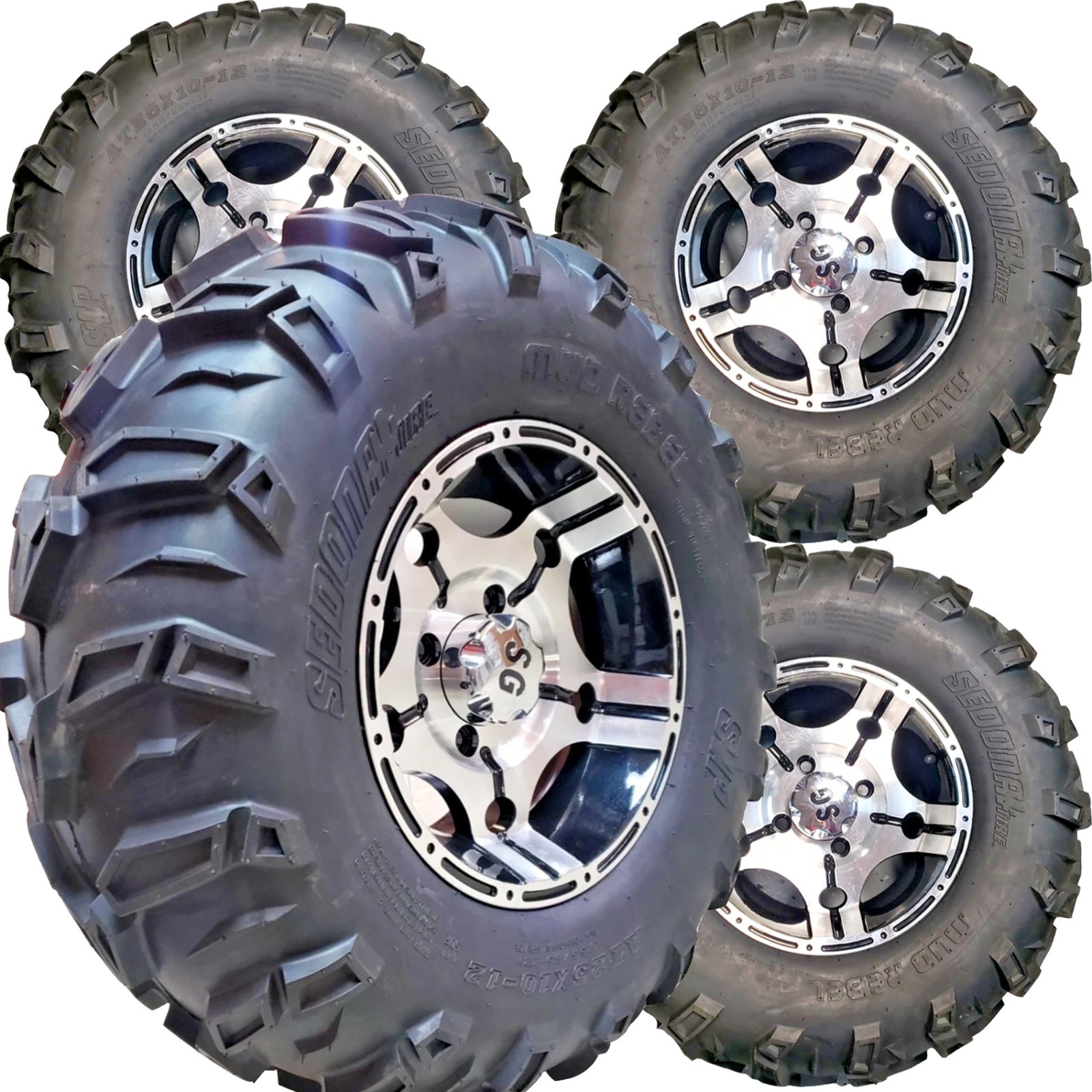 POLARIS Sportsman Ranger RZR ACE TIRE RIM WHEEL Package 25×10.00-12 25×11.00-12