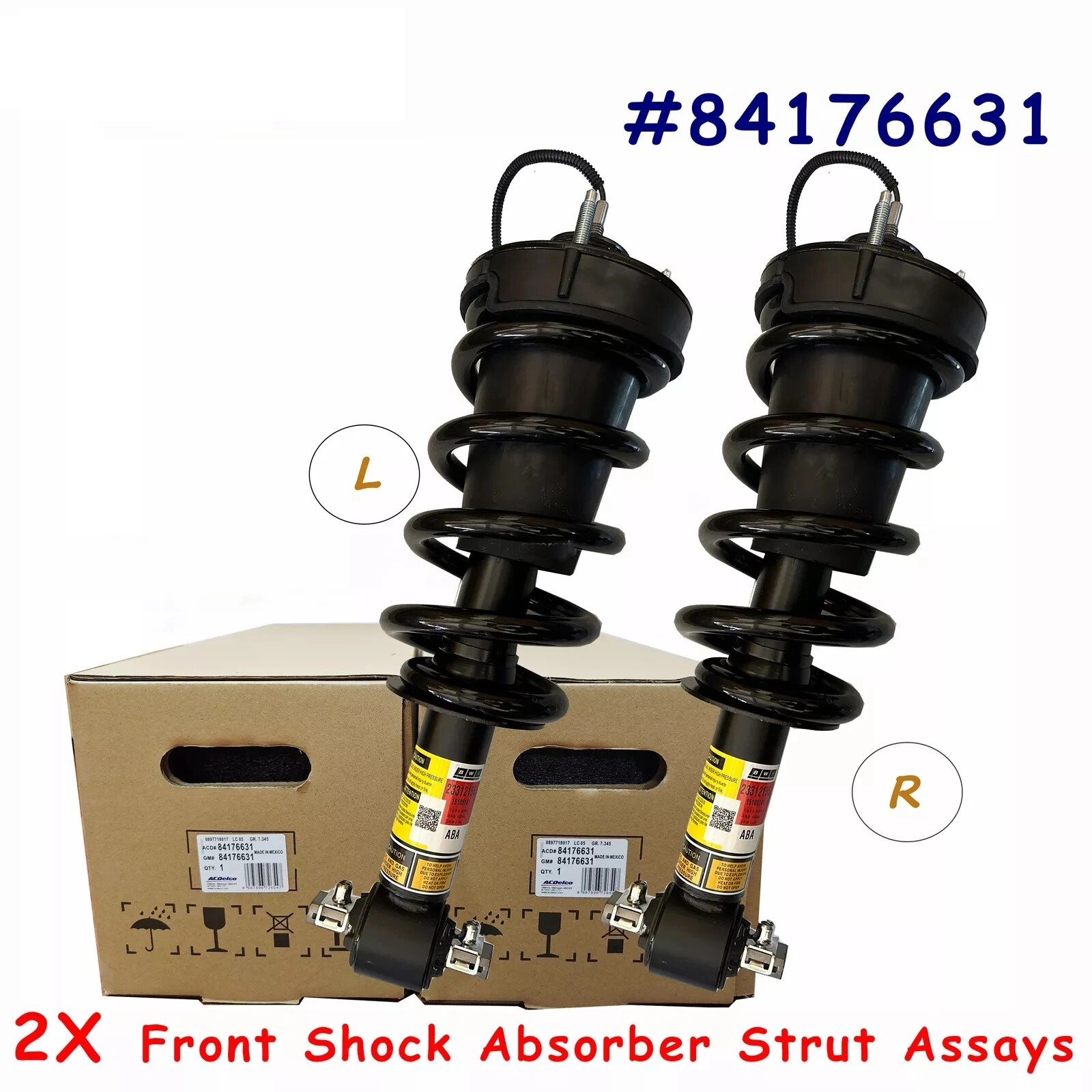 Pair Front Shock Struts Assys 84176631 For Escalade Yukon Denali MagneRide OEM
