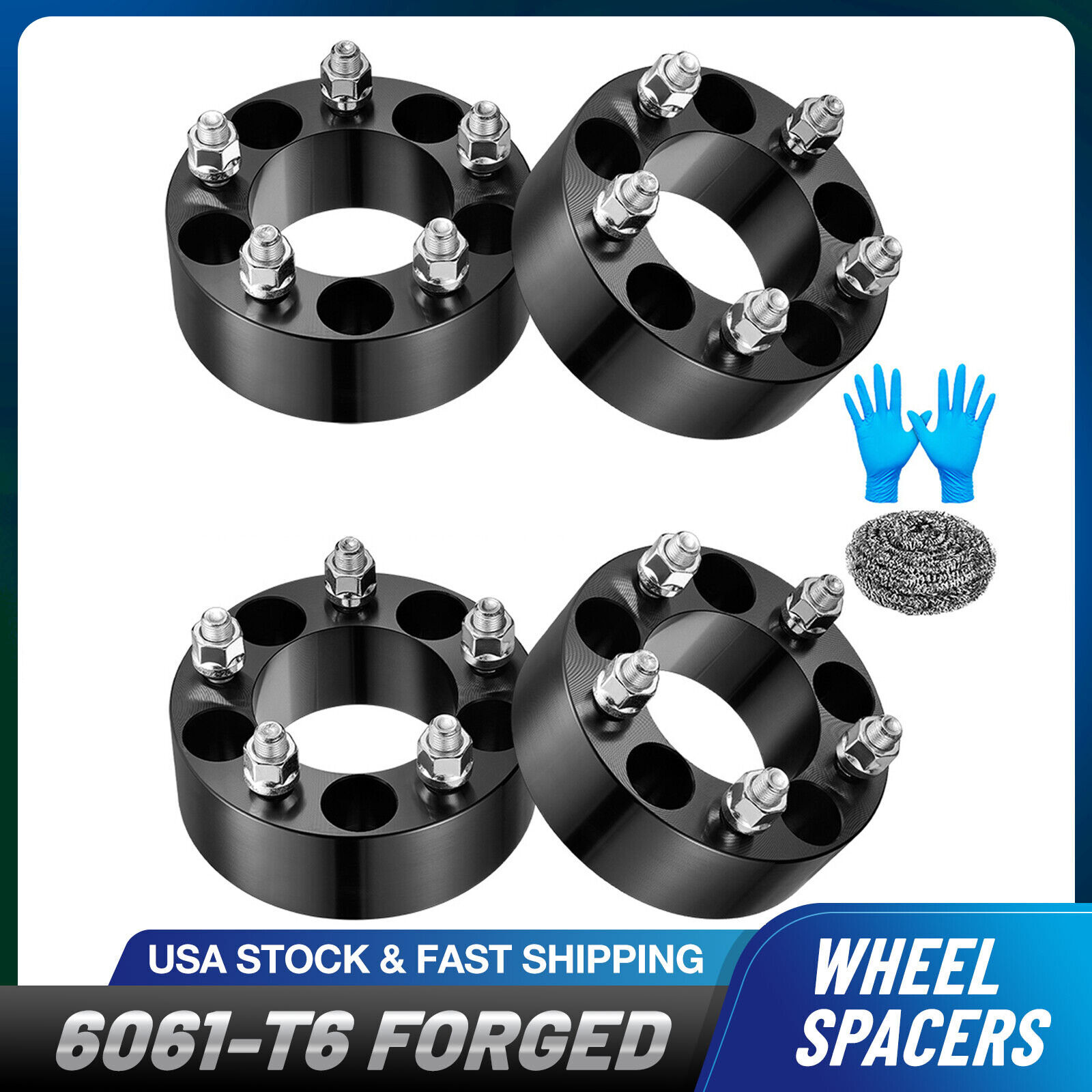 4PCS 2″ Inch 5×4.5 5×114.3 Wheel Spacers for Jeep Wrangler Cherokee Ford Mustang