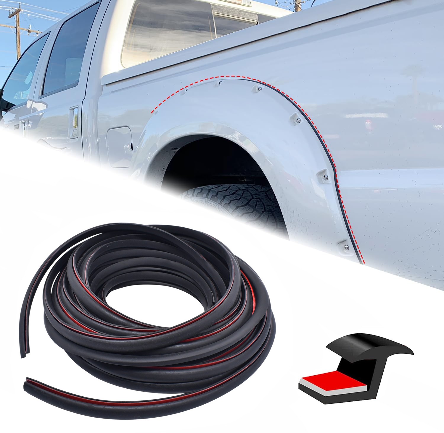 30Ft For Toyota Accessories Car Fender Flares Edge Trim Rubber Seal Wheel Wells