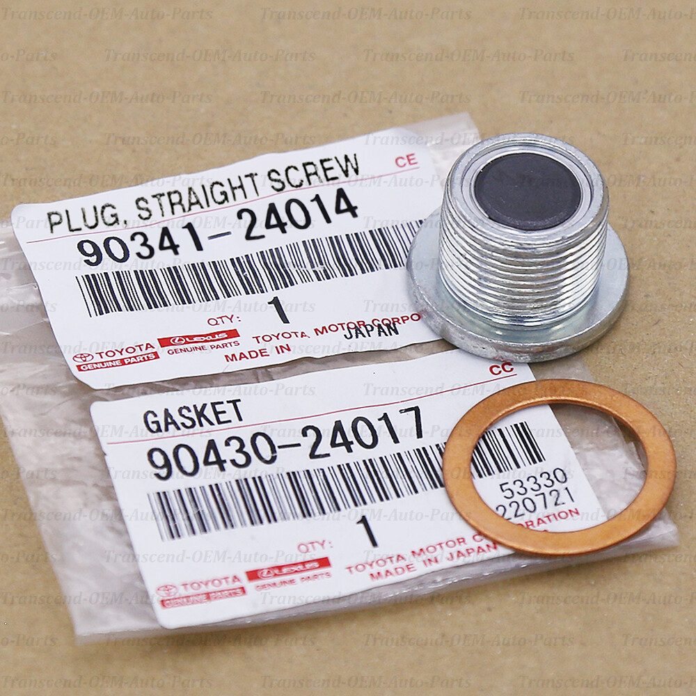 90341-24014 & 90430-24017 GENUINE OEM DIFFERENTIAL DRAIN PLUG W/ GASKET – TOYOTA
