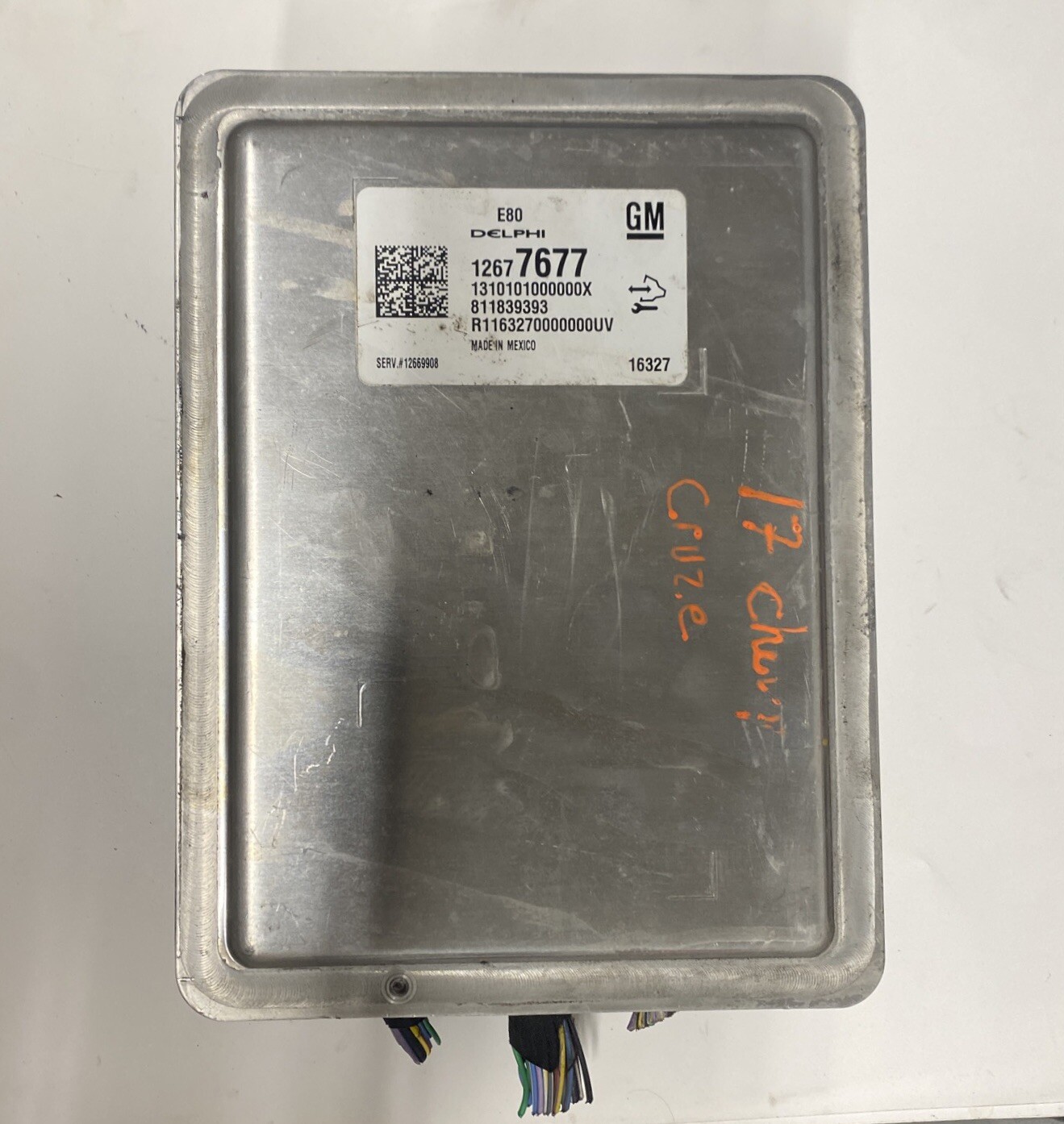 2017 CHEVROLET CRUZE ENGINE CONTROL MODULE UNIT COMPUTER 12669908