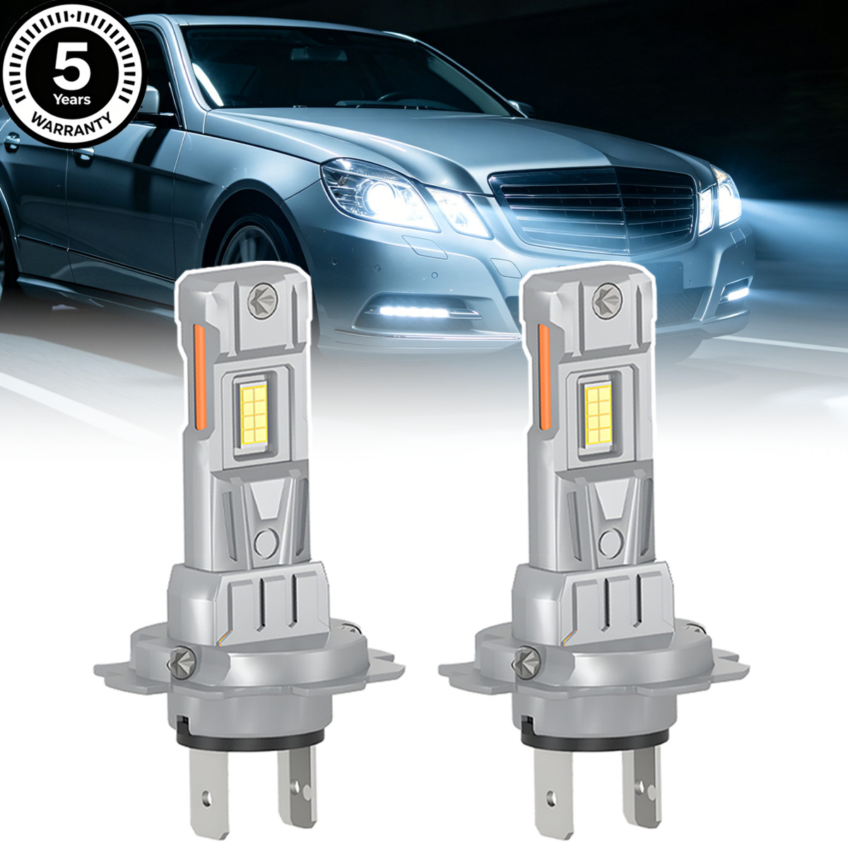 2× LED Headlight Bulbs 6500K 12000lm Low Beam For Mercedes-Benz E350 2008-2012