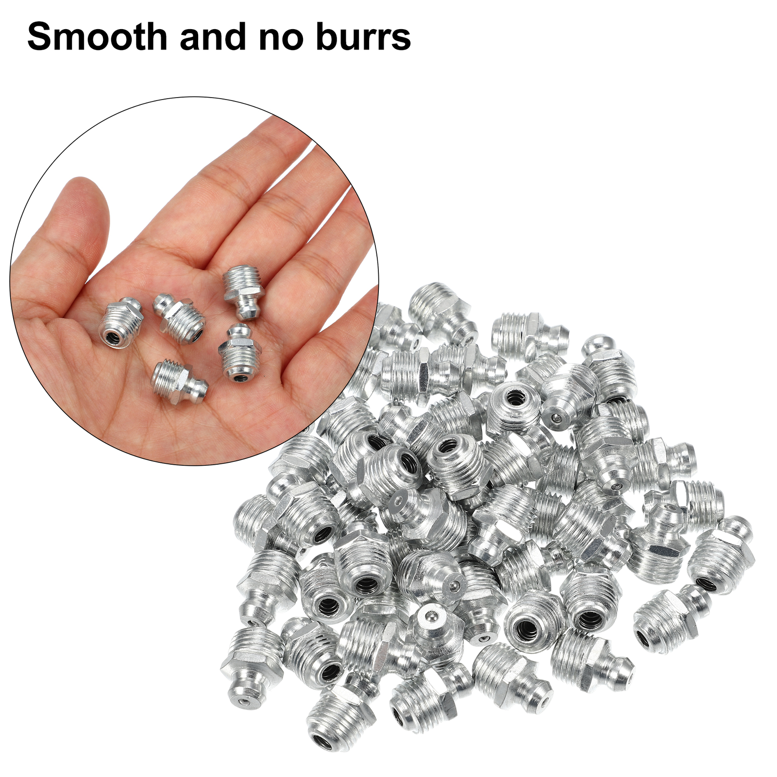 Universal M10x1 Grease Nipple Fitting Steel Zerk Fitting Adapter Pack of 50