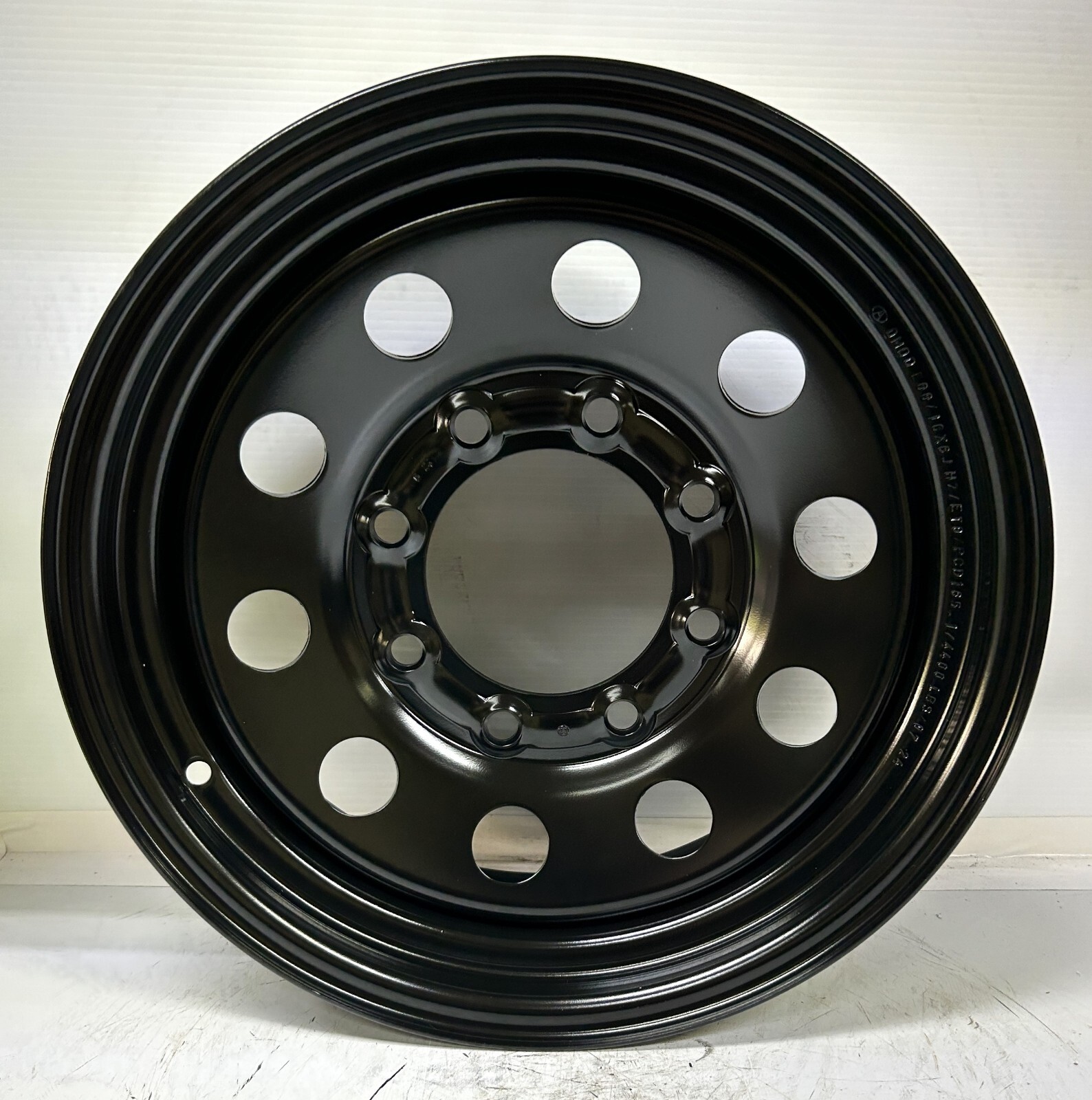 16″ Inch 8 Lug Black Cargo Car Hauler Trailer Wheel Rim 4400 HD 16865BM