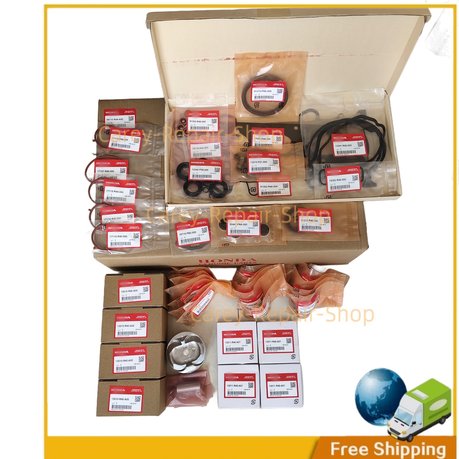NEW DNJ EK242 Engine Rebuild Kit For 08-11 Honda Accord CR-V 2.4L L4 DOHC 16v