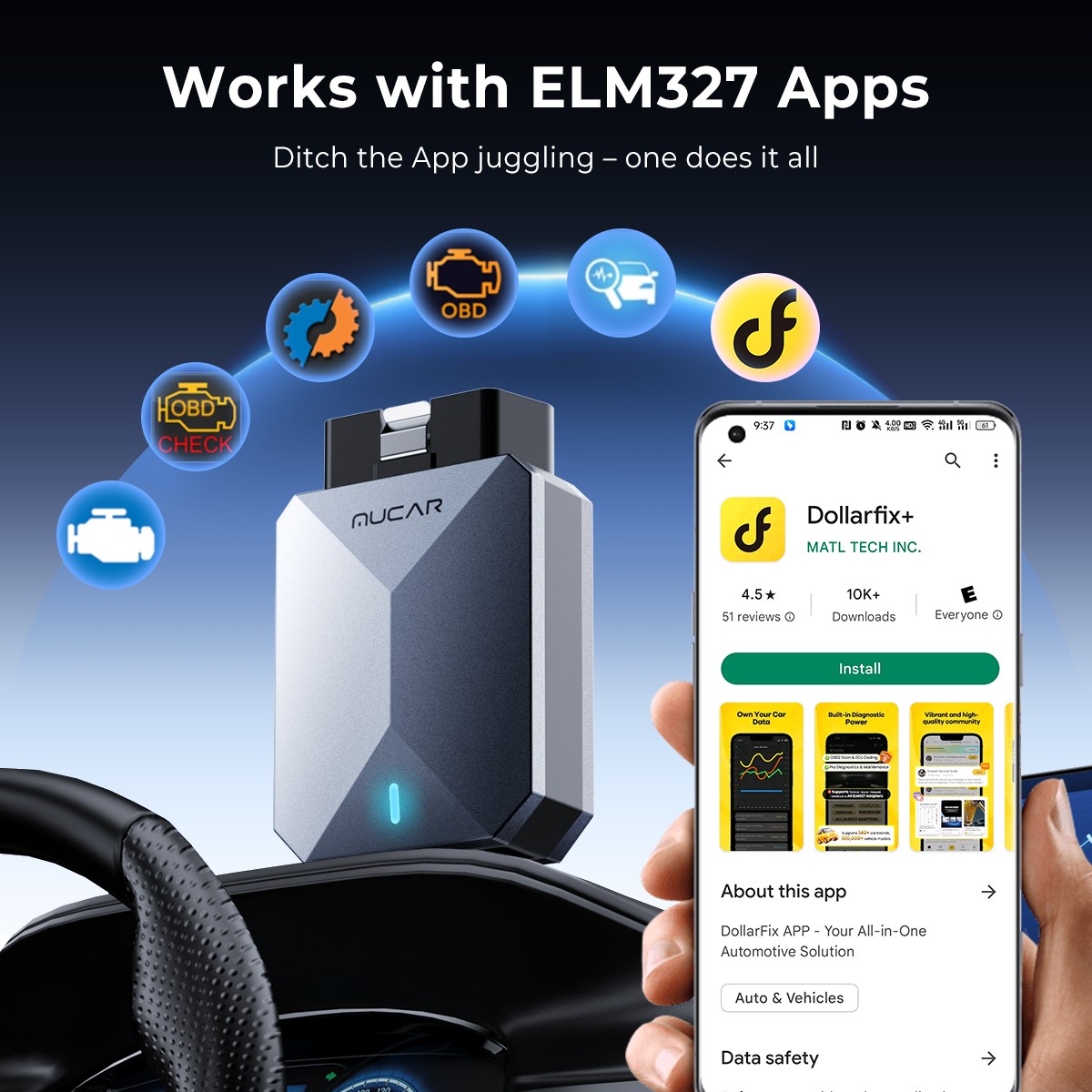 OBD2 Scanner MUCAR BT200 MAX Full System Car CAN-FD AI Diagnostic Tool TPMS EPB