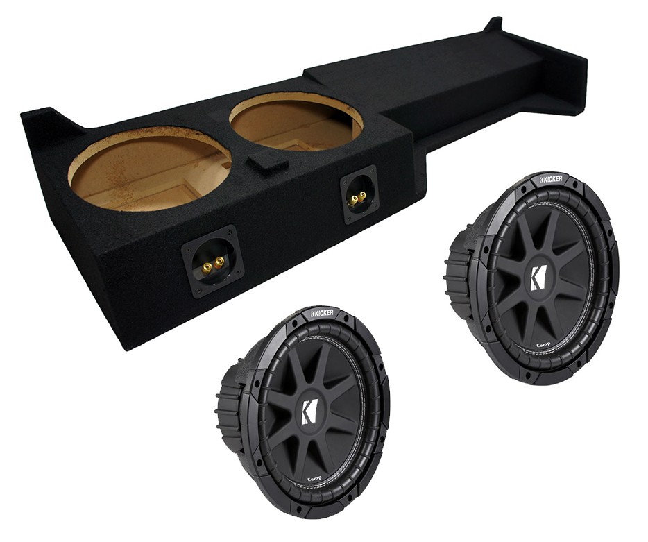 Kicker Nissan Frontier 05-12 43C104 10″ Sub & 2X10NISSAN-CREW-FRONT 10″ Sub Box