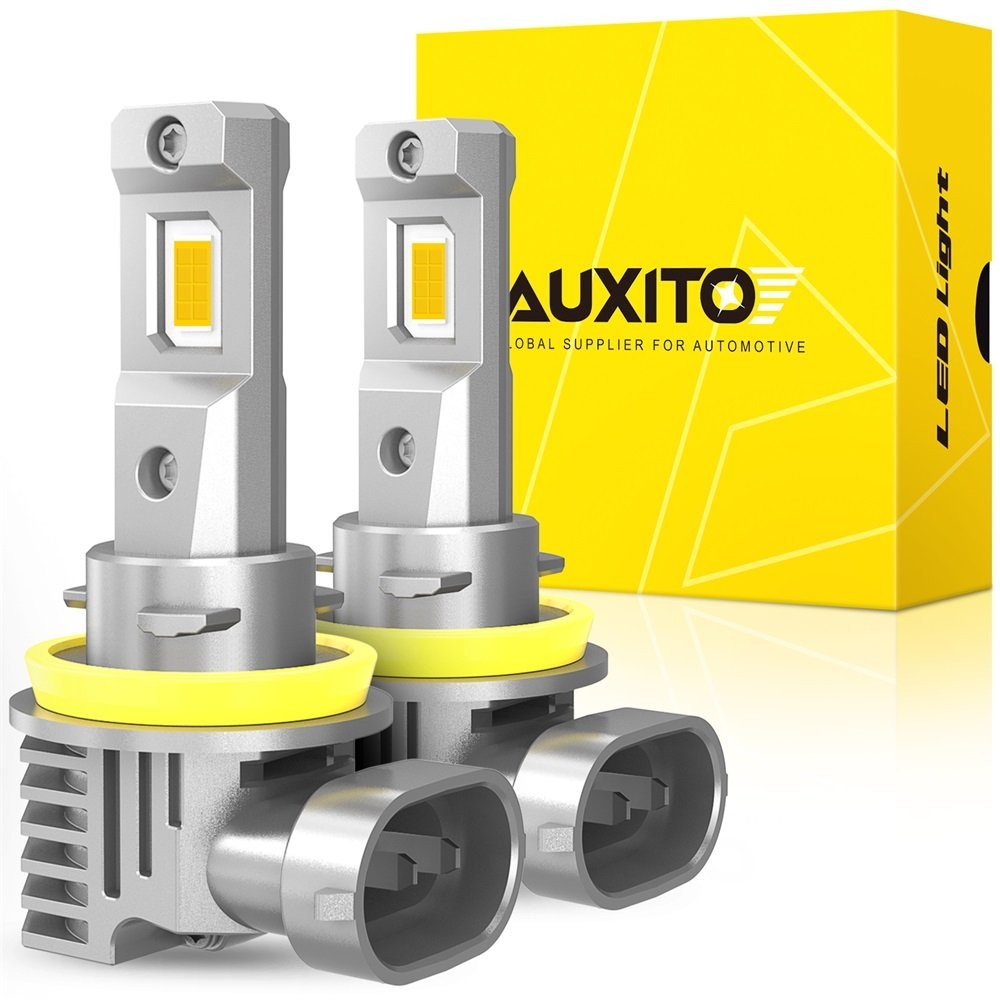 AUXITO LED Headlight Bulbs H11 H9 H8 Super Bright Low Beam 60000LM Yellow 3000k