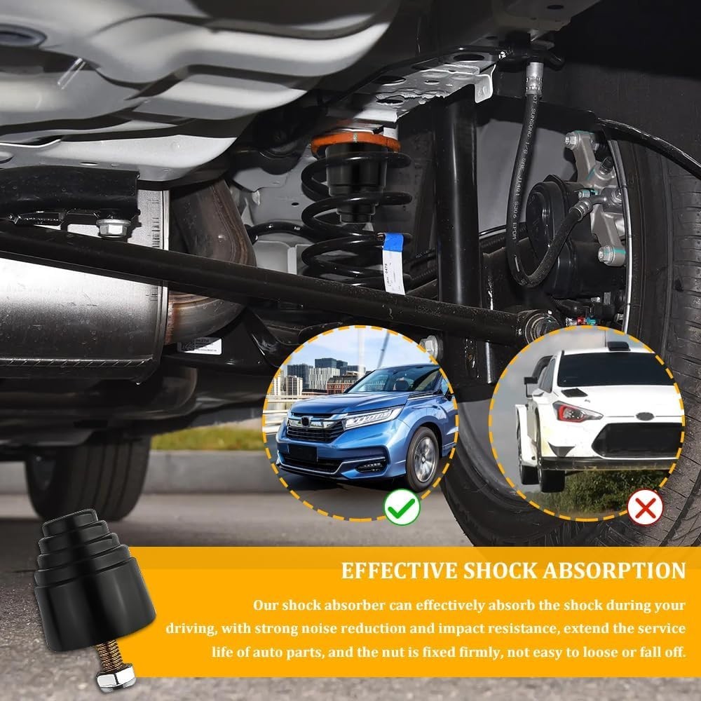2PCS Rear Leaf Spring Bump Stops Kit for Cars Trucks Vans Rubber Shock Absorbers