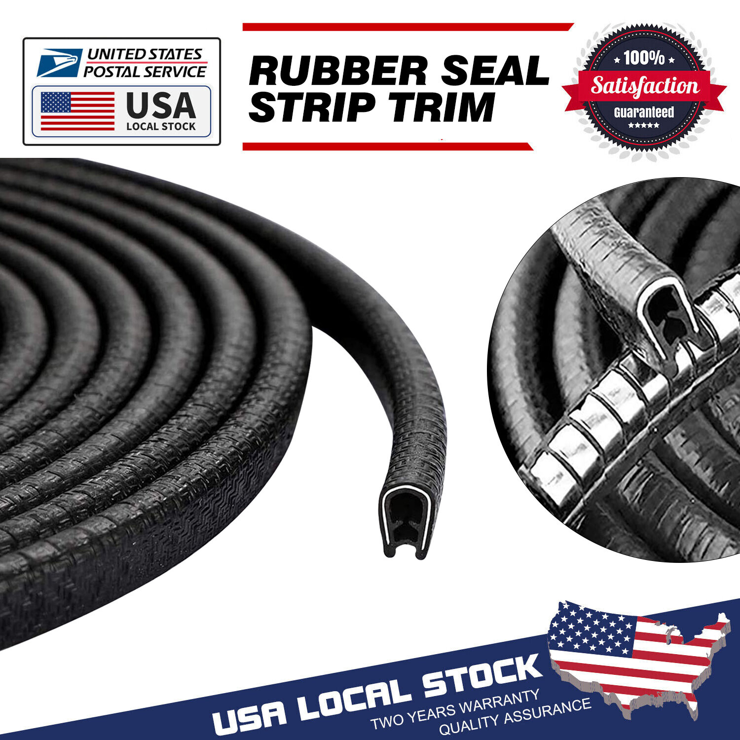 20ft U-Shape Car Door Edge Guard Molding Trim Rubber Edge Strip Seal Protector