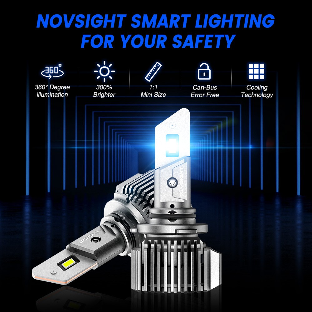 NOVSIGHT 9005 HB3 LED Headlight Bulbs High Beam Kit Super Bright 20000LM 100W US