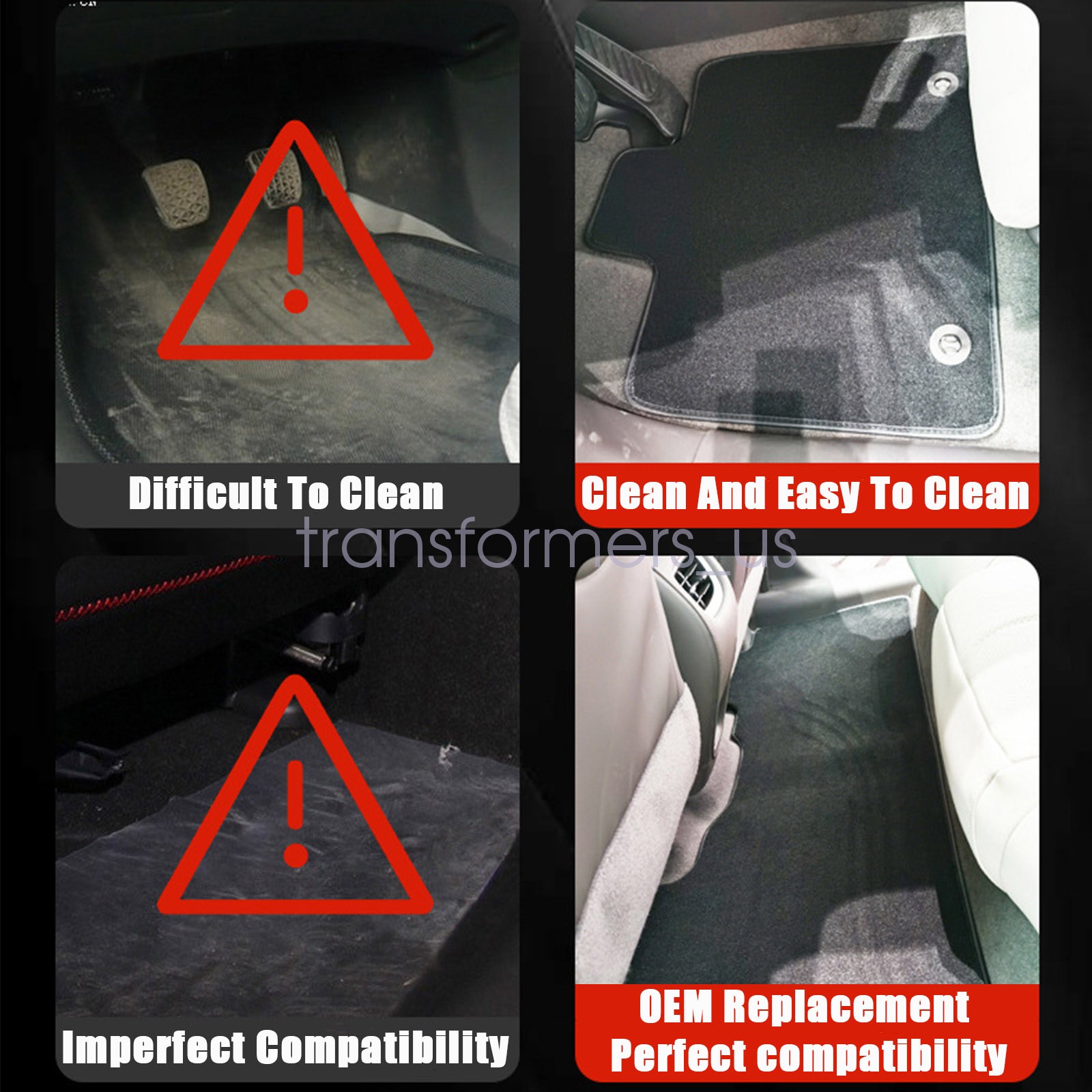2020-2025 For Toyota Corolla Front & Rear Replacement Floor Mats Carpet Velour
