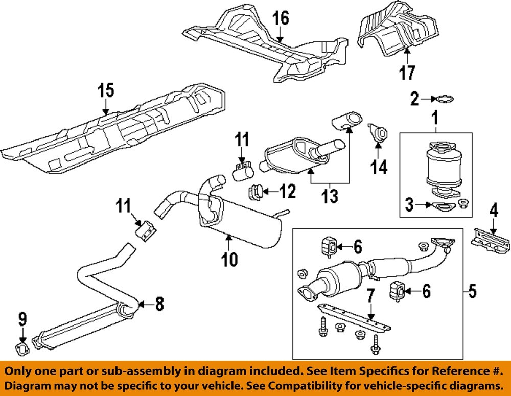 GM OEM 12-19 Cruze Exhaust Components-Center Muffler Clamp 13278370