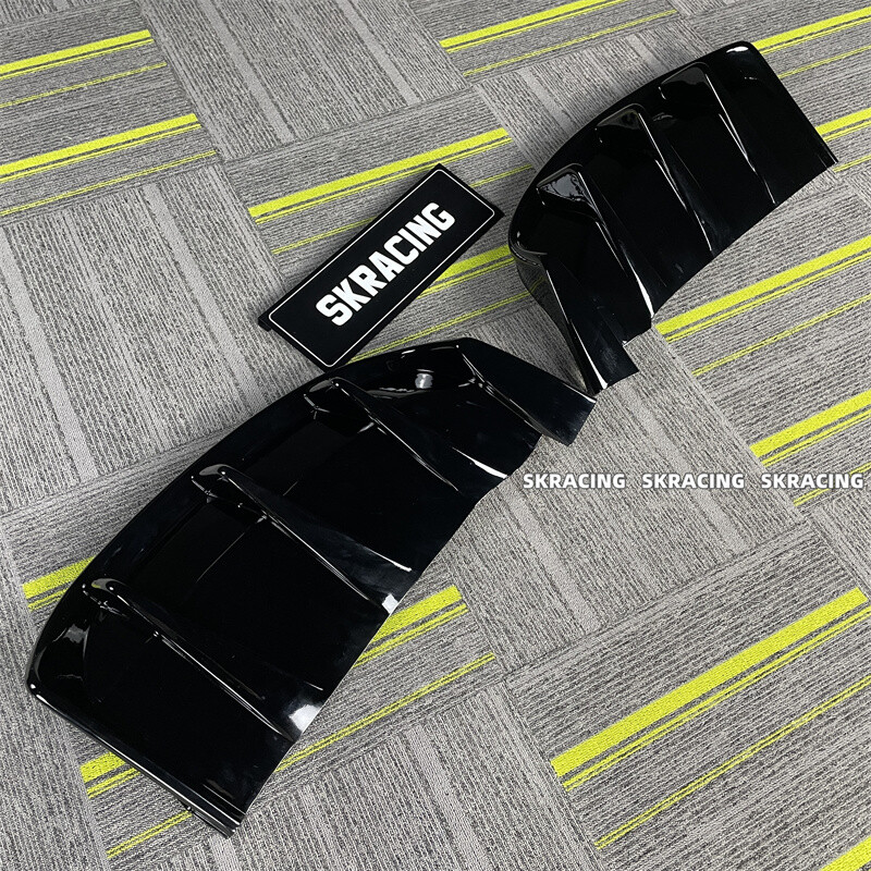 Fits For Ford Mustang Mach-E 2021-24 Black Rear Bumper Diffuser Lip Spoiler Kit