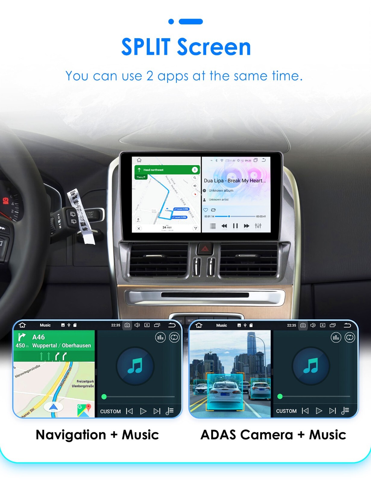 8Core For Volvo XC60 2014-2017 Android14 Car Stereo Radio Navi Apple Carplay DSP