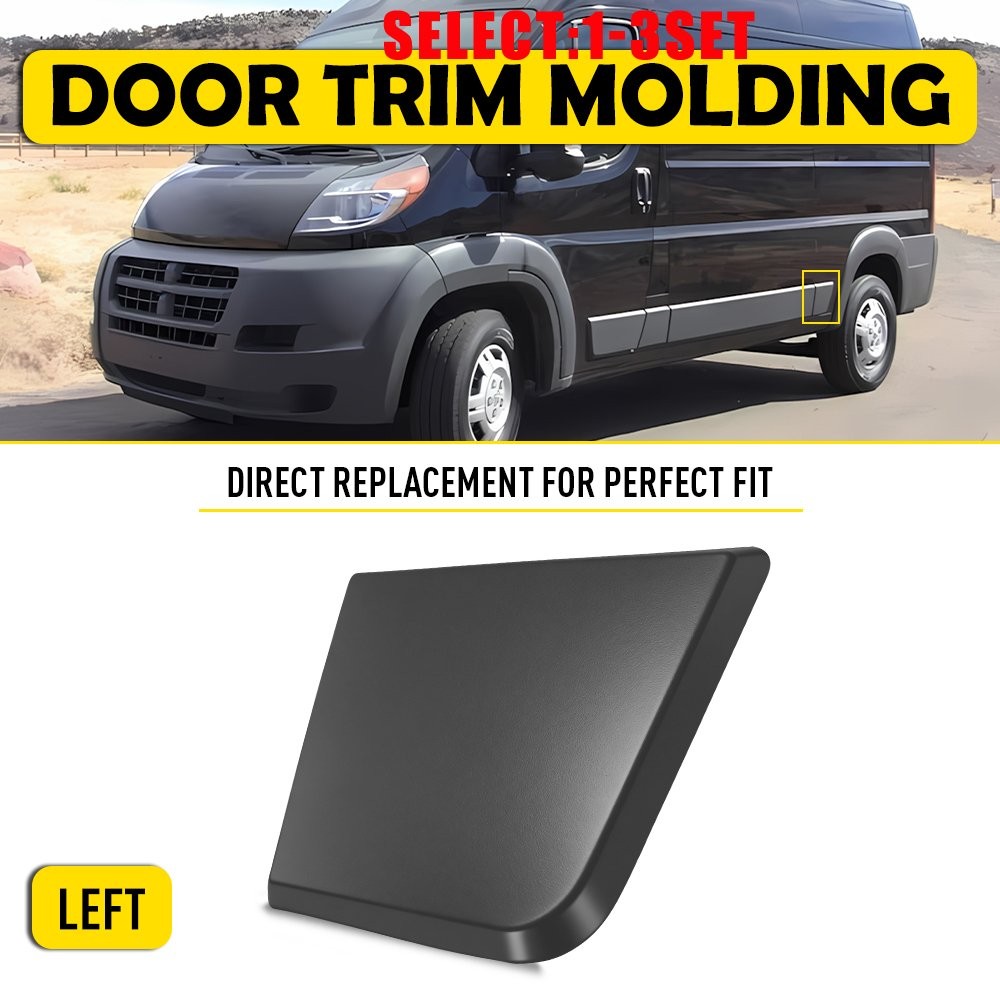 Fit Ram ProMaster 1500 2500 3500 2014-18 Rear Left Door Trim Molding Cover 1-3X
