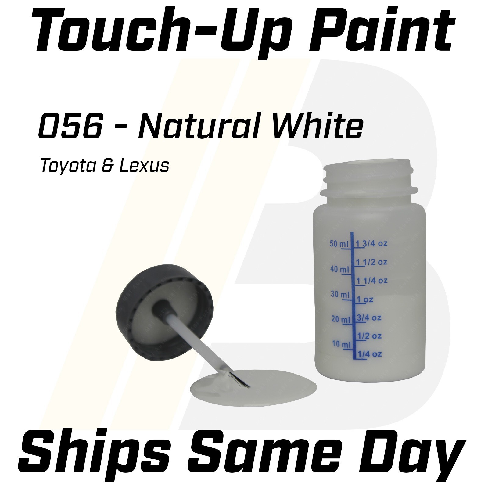 056 Natural White – 1 Oz Touch Up Paint Kit w/ Brush for Toyota Lexus