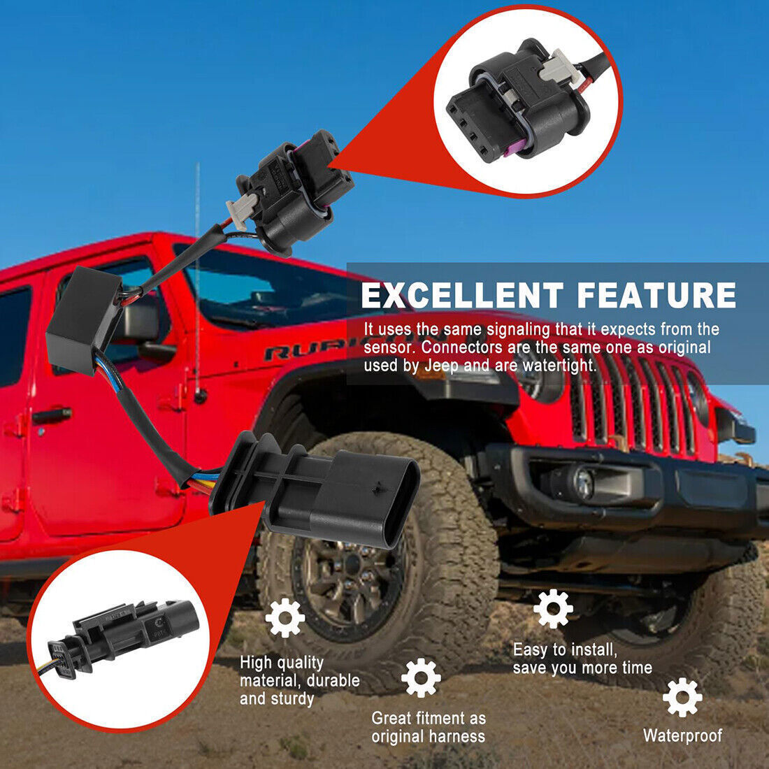 Z-LKR-OEM Locker Sensor Bypass Wiring Harness For Jeep Gladiator JT Rubicon