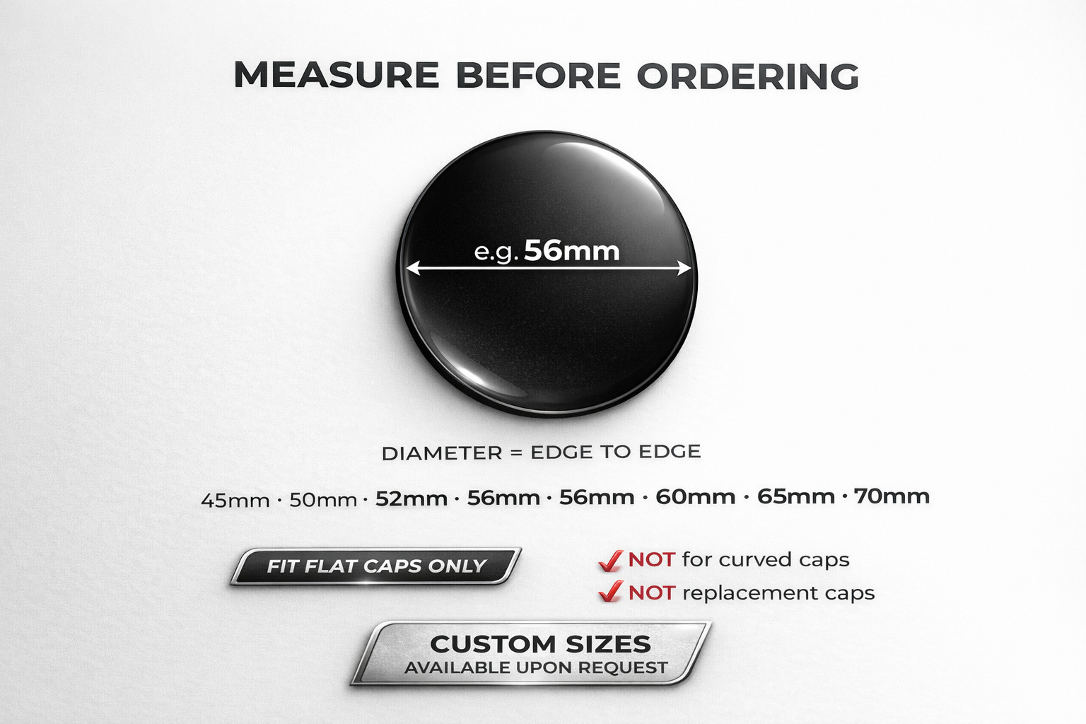 Alpina Wheel Cap Overlays 3D Domed Resin Center Cap Stickers Set of 4