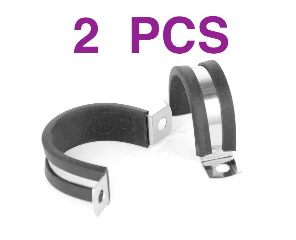 Rubber Lined U Shape Stainless Steel Hose Pipe Clips Clamp Cable Manage – 14Size