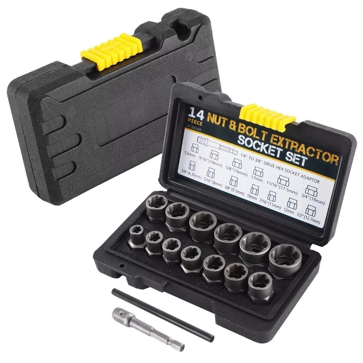 15PCS Impact Damaged Bolt Nut Screw Remover Tool Socket Threading Extractor New