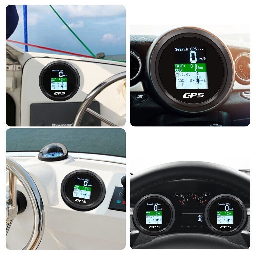 85MM LCD Digital GPS Speedometer Odometer Gauge for Marine Boat ATV Car Truck US