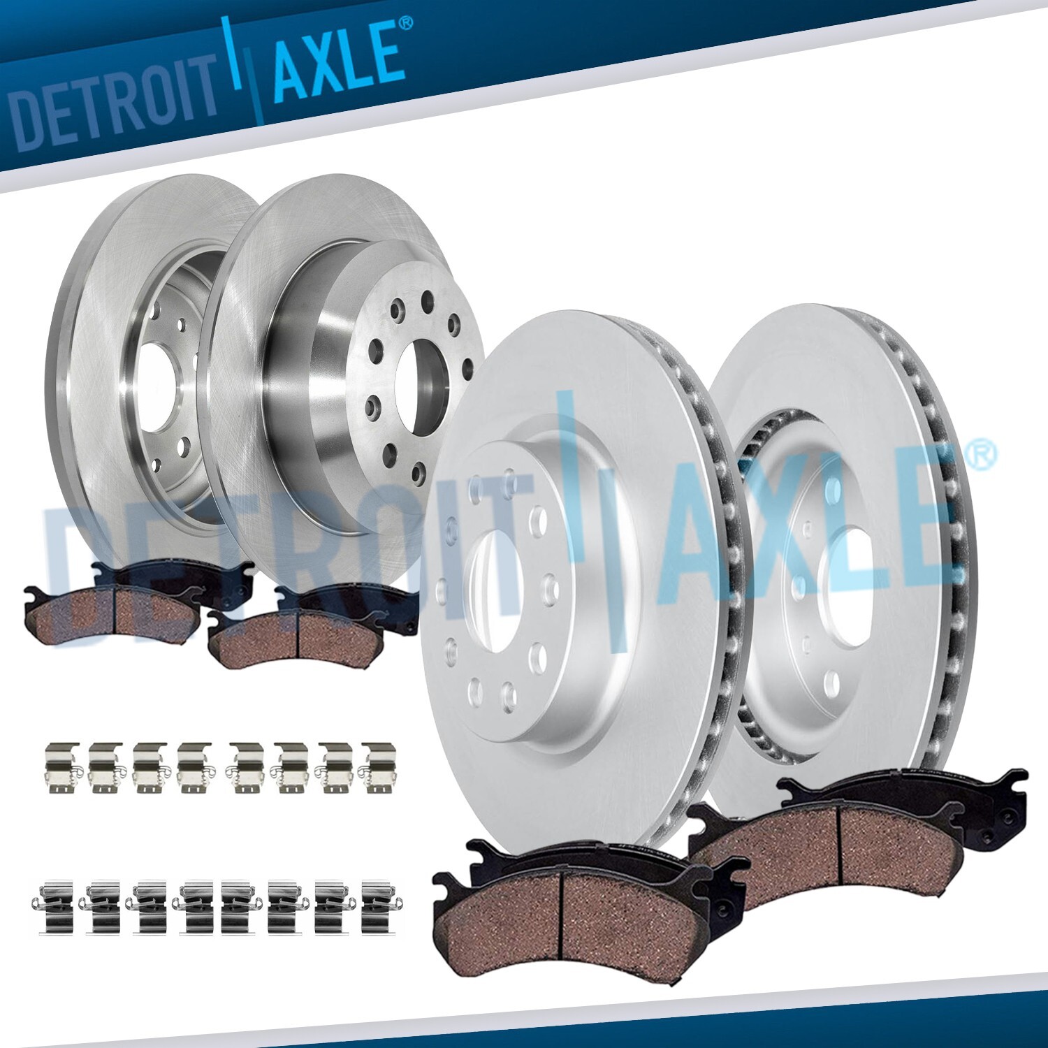8pc Front Disc Brake Rotors Ceramic Brake Pads Kit for 2018 – 2022 Jeep Wrangler